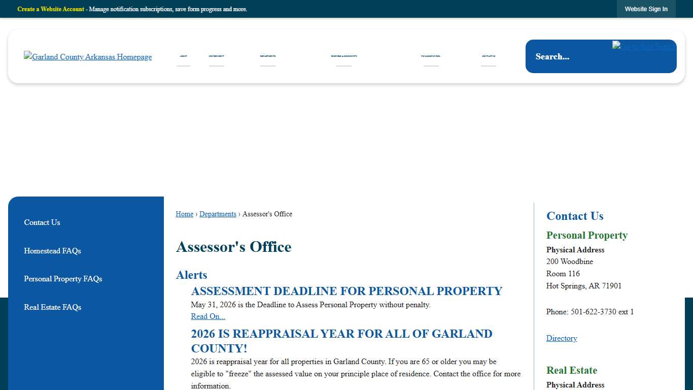 Assessor's Office | Garland County, AR